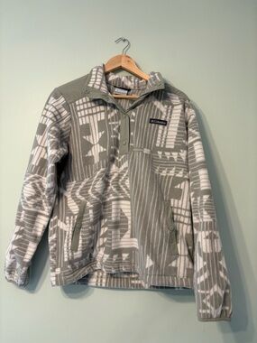 Columbia Womens sage green Patterned Fleece Pullover